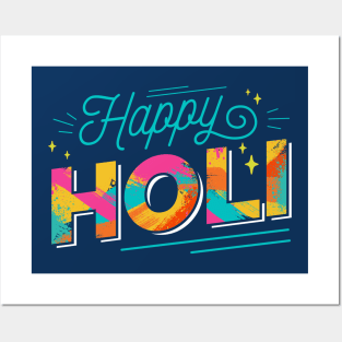 Happy Holi // Colorful Holi Festival Posters and Art